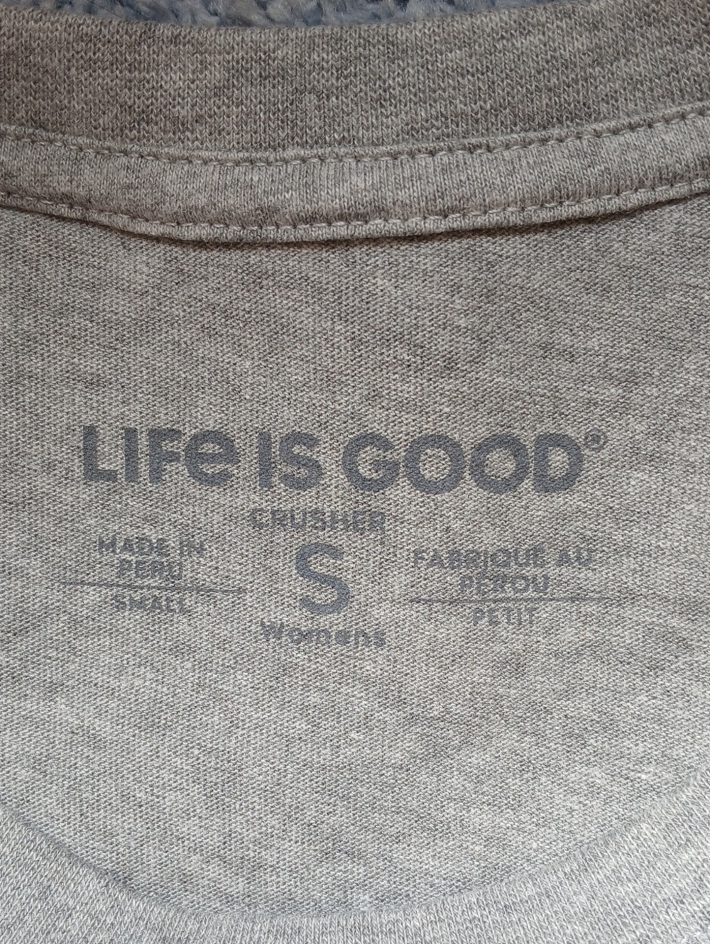 Life is Good Pooh & Piglet Graphic Long Sleeve Gray T-Shirt Size Small - Picture 5 of 6